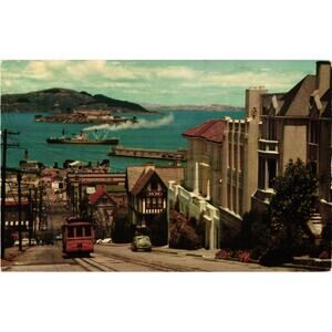 Cable Car‎ San Francisco California Postcard Ships Classic Cars Unposted